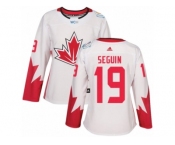 Women's Adidas Team Canada #19 Tyler Seguin Authentic White Home 2016 World Cup Hockey Jersey