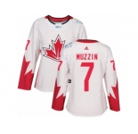 Women's Adidas Team Canada #7 Jake Muzzin Premier White Home 2016 World Cup Hockey Jersey