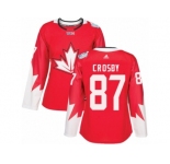 Women's Adidas Team Canada #87 Sidney Crosby Premier Red Away 2016 World Cup Hockey Jersey