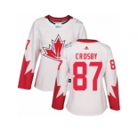 Women's Adidas Team Canada #87 Sidney Crosby Premier White Home 2016 World Cup Hockey Jersey