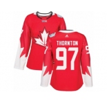 Women's Adidas Team Canada #97 Joe Thornton Premier Red Away 2016 World Cup Hockey Jersey