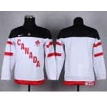 NHL Youth Team Canada Olympic blank white jerseys[100 th]