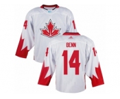 Youth Adidas Team Canada #14 Jamie Benn Authentic White Home 2016 World Cup Ice Hockey Jersey