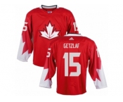 Youth Adidas Team Canada #15 Ryan Getzlaf Authentic Red Away 2016 World Cup Ice Hockey Jersey