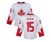 Youth Adidas Team Canada #15 Ryan Getzlaf Authentic White Home 2016 World Cup Ice Hockey Jersey