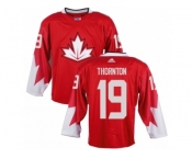 Youth Adidas Team Canada #19 Joe Thornton Authentic Red Away 2016 World Cup Ice Hockey Jersey