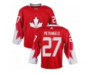 Youth Adidas Team Canada #27 Alex Pietrangelo Authentic Red Away 2016 World Cup Ice Hockey Jersey