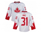 Youth Adidas Team Canada #31 Carey Price Authentic White Home 2016 World Cup Ice Hockey Jersey