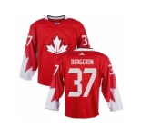 Youth Adidas Team Canada #37 Patrice Bergeron Authentic Red Away 2016 World Cup Ice Hockey Jersey