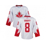 Youth Adidas Team Canada #8 Drew Doughty Authentic White Home 2016 World Cup Ice Hockey Jersey
