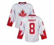 Youth Adidas Team Canada #8 Drew Doughty Authentic White Home 2016 World Cup Ice Hockey Jersey