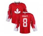Youth Adidas Team Canada #8 Drew Doughty Premier Red Away 2016 World Cup Ice Hockey Jersey