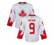 Youth Adidas Team Canada #9 Matt Duchene Authentic White Home 2016 World Cup Ice Hockey Jersey