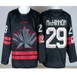 Youth Canada #29 Nathan MacKinnon Black 2026 Olympics Authentic Jersey