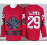 Youth Canada #29 Nathan MacKinnon Red 2026 Olympics Authentic Jersey