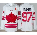 Youth Canada #97 Connor McDavid White 2026 Olympics Authentic Jersey