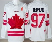 Youth Canada #97 Connor McDavid White 2026 Olympics Authentic Jersey