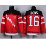 Youth nhl team canada #16 toews red jerseys[100 th]