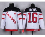 youth nhl jerseys team canada #16 toews white[100 th]