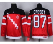 youth nhl jerseys team canada #87 crosby red[100 th]