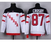 youth nhl jerseys team canada #87 crosby white[100 th]