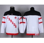 youth nhl jerseys team canada blank white[100 th]