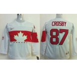 youth nhl jerseys team canada olympic #87 crosby white[2014 new]
