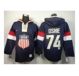2014 winter olympics nhl jerseys #74 oshie blue USA[pullover hooded sweatshirt]