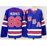 Men's USA #15 Noah Hanifin Blue 2025-2026 Stitched Jersey