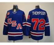 Men's USA #72 Tage Thompson Royal 2025-2026 Stitched Jersey