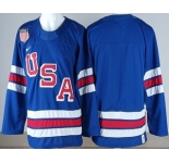 Men's USA Blank Blue 2026 Olympics Authentic Jersey