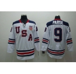 nhl team usa #9 parise 2010 olympic white