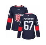 Women's Adidas Team USA #67 Max Pacioretty Authentic Navy Blue Away 2016 World Cup Hockey Jersey