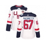 Women's Adidas Team USA #67 Max Pacioretty Authentic White Home 2016 World Cup Hockey Jersey