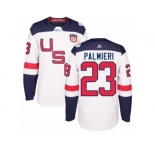 Youth Adidas Team USA #23 Kyle Palmieri Authentic White Home 2016 World Cup Ice Hockey Jersey