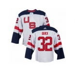 Youth Adidas Team USA #32 Jonathan Quick Premier White Home 2016 World Cup Ice Hockey Jersey
