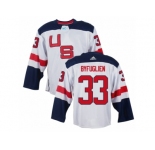 Youth Adidas Team USA #33 Dustin Byfuglien Authentic White Home 2016 World Cup Ice Hockey Jersey