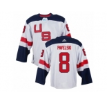 Youth Adidas Team USA #8 Joe Pavelski Premier White Home 2016 World Cup Ice Hockey Jersey