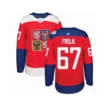 Men's Adidas Team Czech Republic #67 Michael Frolik Premier Red Away 2016 World Cup of Hockey Jersey
