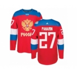 Men's Adidas Team Russia #27 Artemi Panarin Authentic Red Away 2016 World Cup of Hockey Jersey