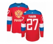 Men's Adidas Team Russia #27 Artemi Panarin Authentic Red Away 2016 World Cup of Hockey Jersey