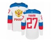 Men's Adidas Team Russia #27 Artemi Panarin Premier White Home 2016 World Cup of Hockey Jersey