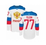 Men's Adidas Team Russia #77 Ivan Telegin Premier White Home 2016 World Cup of Hockey Jersey