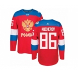 Men's Adidas Team Russia #86 Nikita Kucherov Authentic Red Away 2016 World Cup of Hockey Jersey