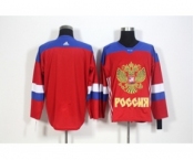 Team Russia Blank Red 2016 World Cup Stitched NHL Jersey