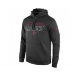 Atlanta Falcons Nike Charcoal Breast Cancer Awareness KO Pullover Performance Hoodie