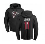 Football Atlanta Falcons #11 Julio Jones Black Name & Number Logo Pullover Hoodie