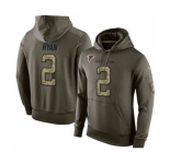 Football Atlanta Falcons #2 Matt Ryan Green Salute To Service Men's Pullover Hoodie