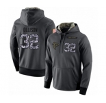 Football Men's Atlanta Falcons #32 Qadree Ollison Stitched Black Anthracite Salute to Service Player Performance Hoodie
