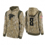 Men's Atlanta Falcons #8 Kyle Pitts Camo 2021 Salute To Service Therma Performance Pullover Hoodie